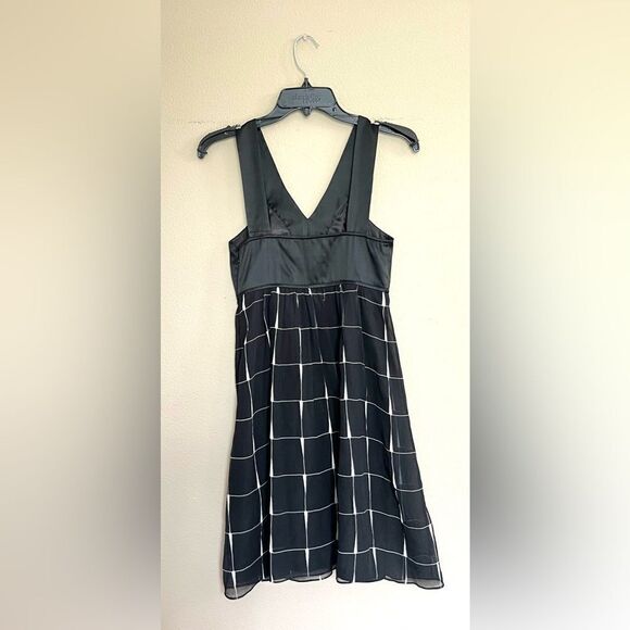 Express Vintage Babydoll Silk and Chiffon Dress - Picture 2 of 10